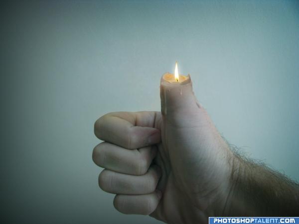 Creation of Candle finger: Final Result